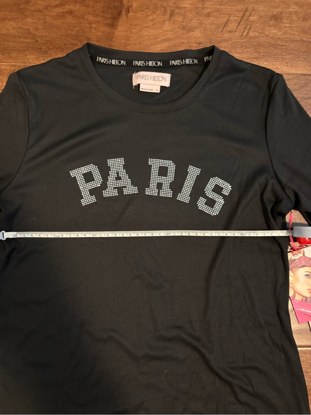 Black 'PARIS' Lounge Set - Long Sleeve Top & Drawstring Pants by Paris Hilton - Picture 5 of 7